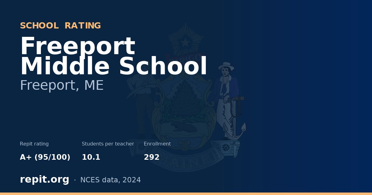Freeport Middle School, Freeport, ME — Repit school rating A+ (95/100)
