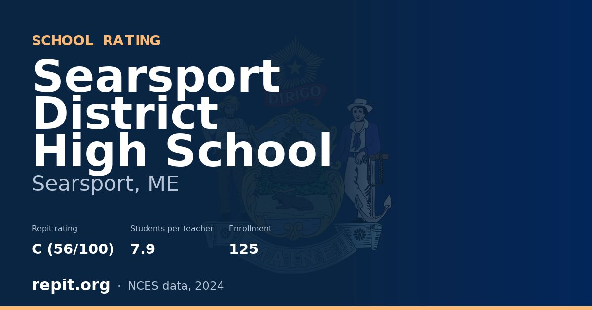 Searsport District High School, Searsport, ME — Repit school rating C (56/100)
