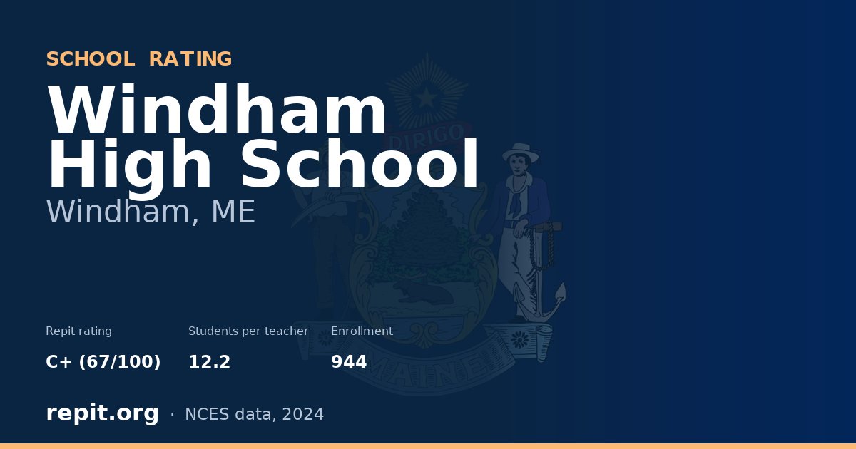 Windham High School, Windham, ME — Repit school rating C+ (67/100)