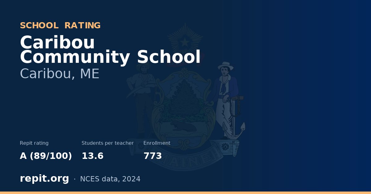Caribou Community School, Caribou, ME — Repit school rating A (89/100)