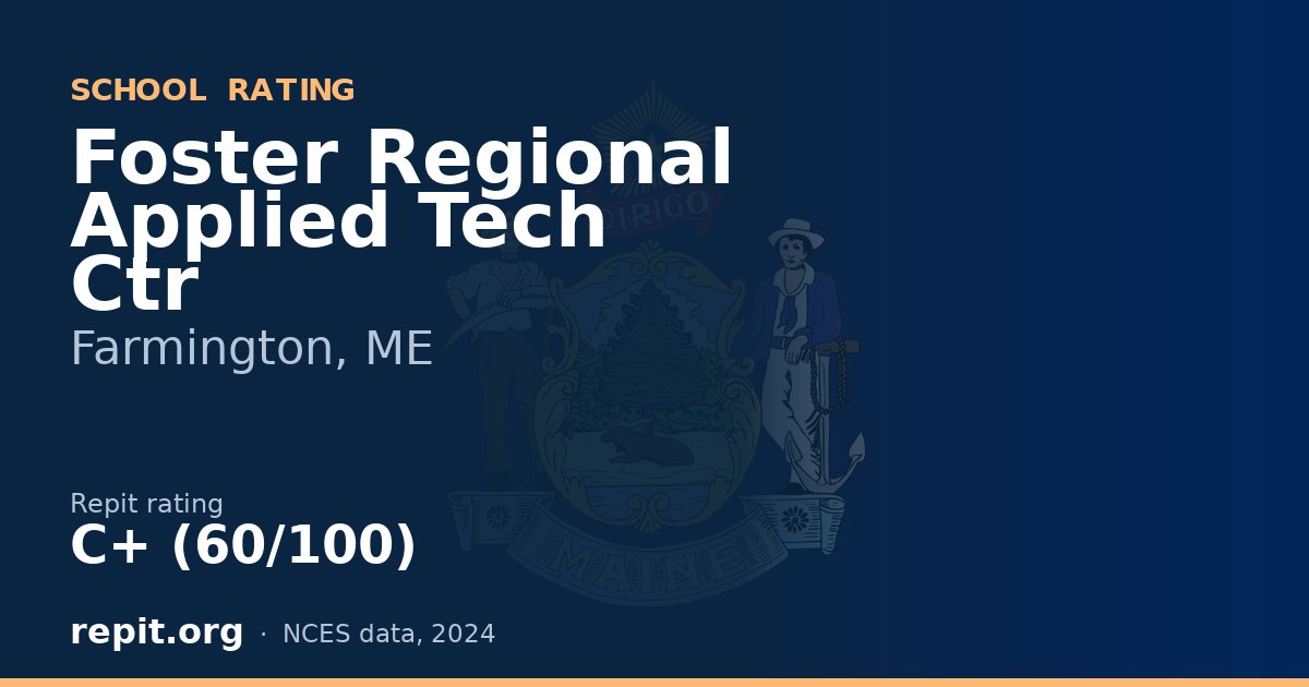 Foster Regional Applied Tech Ctr, Farmington, ME — Repit school rating C+ (60/100)