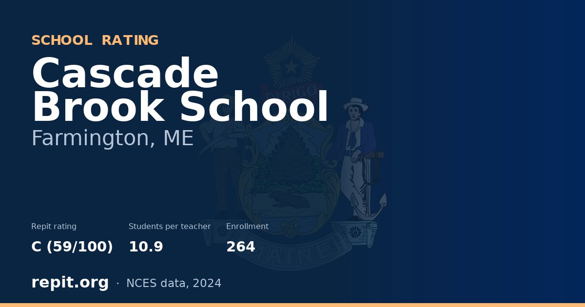 Cascade Brook School, Farmington, ME — Repit school rating C (59/100)
