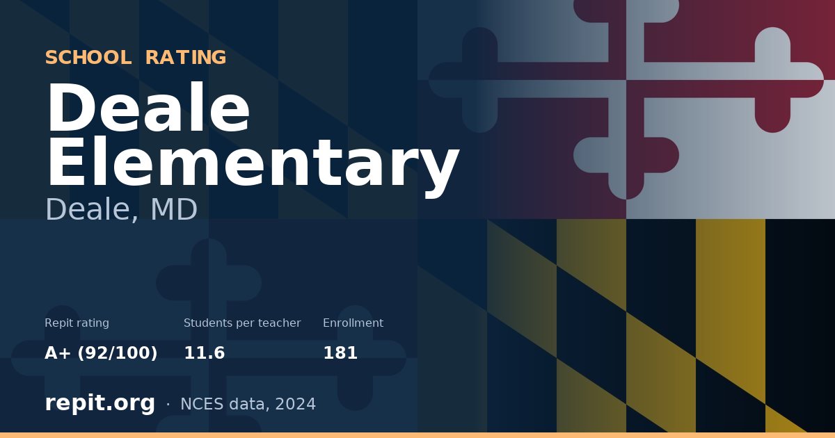 Deale Elementary, Deale, MD — Repit school rating A+ (92/100)