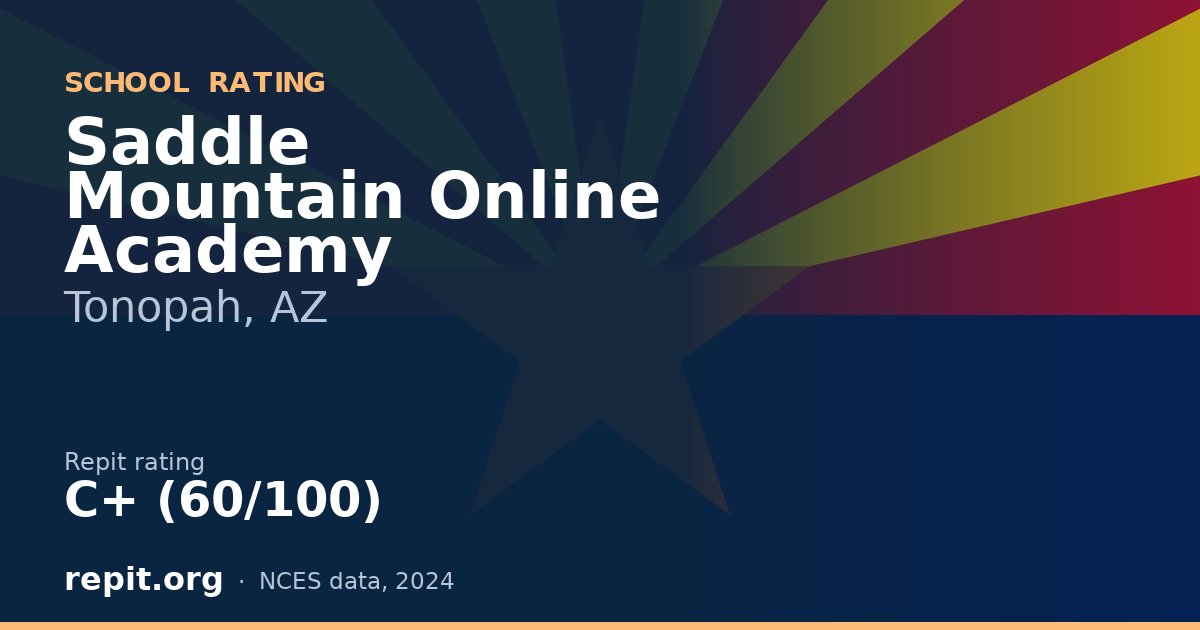 Saddle Mountain Online Academy, Tonopah, AZ — Repit school rating C+ (60/100)