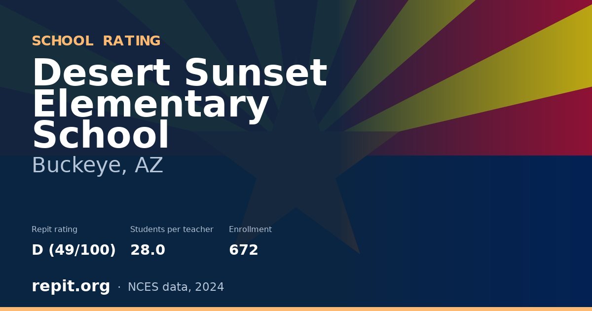 Desert Sunset Elementary School, Buckeye, AZ — Repit school rating D (49/100)
