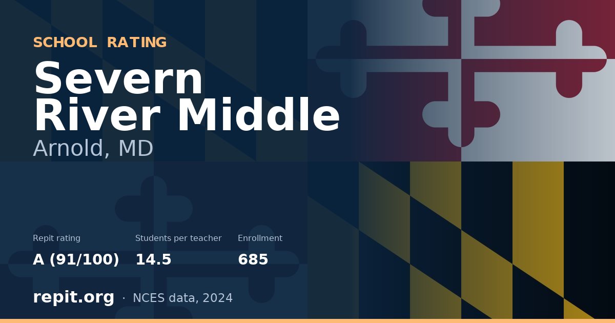 Severn River Middle, Arnold, MD — Repit school rating A (91/100)