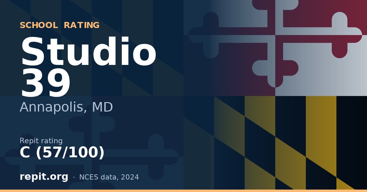 Studio 39, Annapolis, MD — Repit school rating C (57/100)