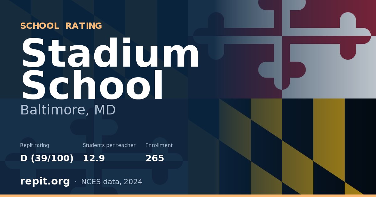 Stadium School, Baltimore, MD — Repit school rating D (39/100)