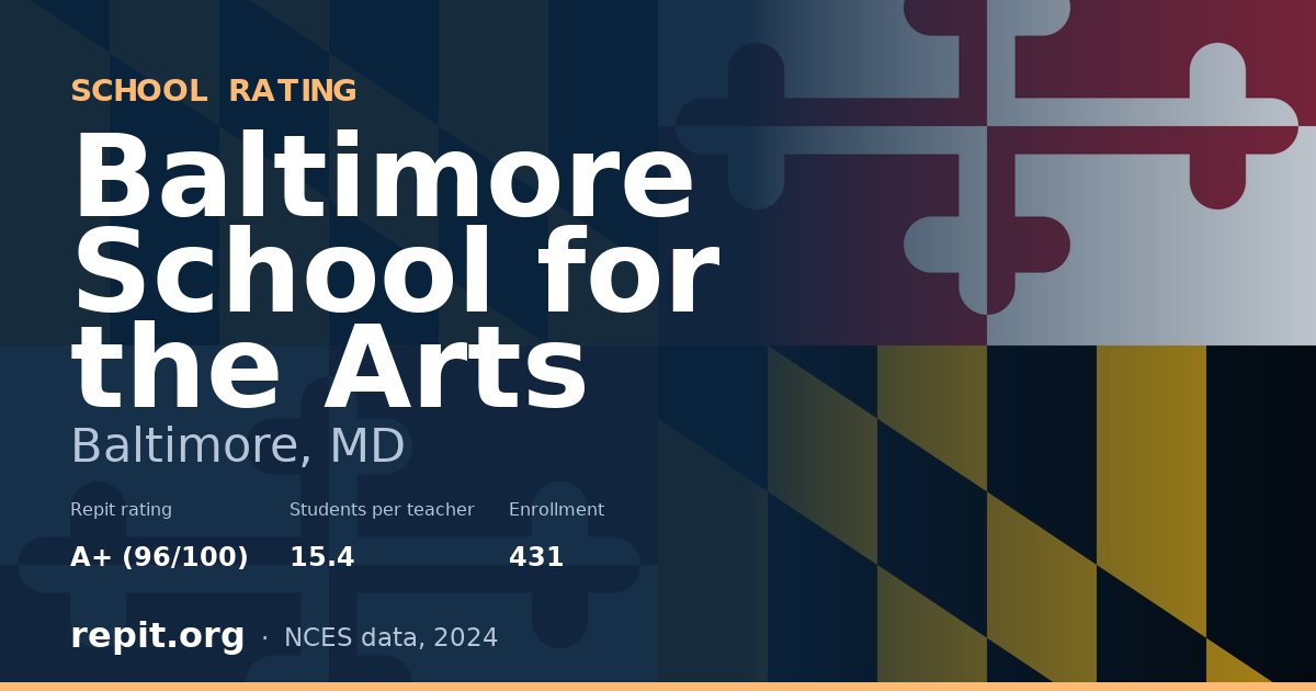 Baltimore School for the Arts, Baltimore, MD — Repit school rating A+ (96/100)