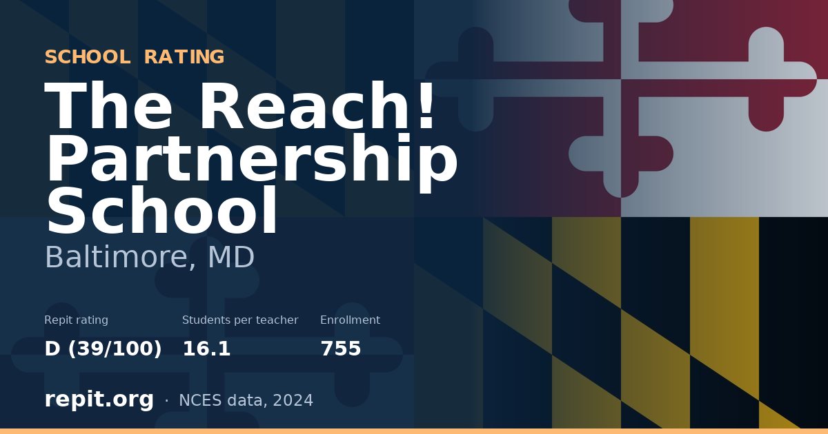 The Reach! Partnership School, Baltimore, MD — Repit school rating D (39/100)