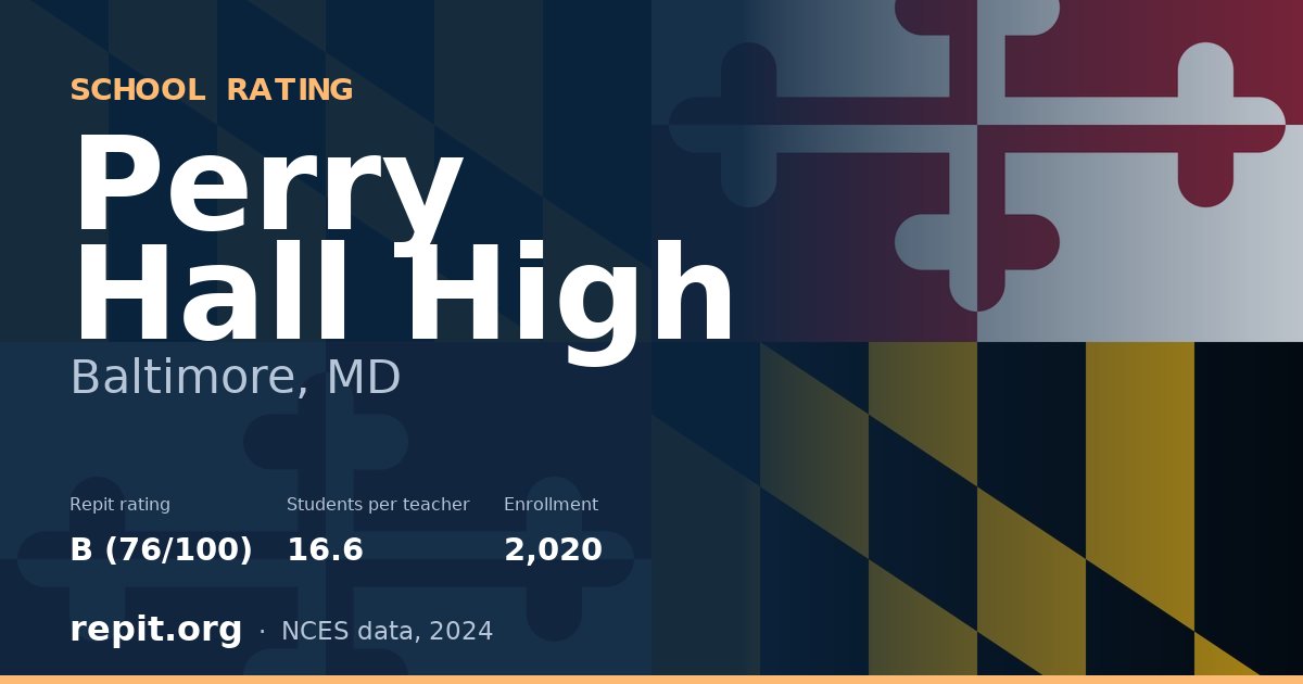 Perry Hall High, Baltimore, MD — Repit school rating B (76/100)