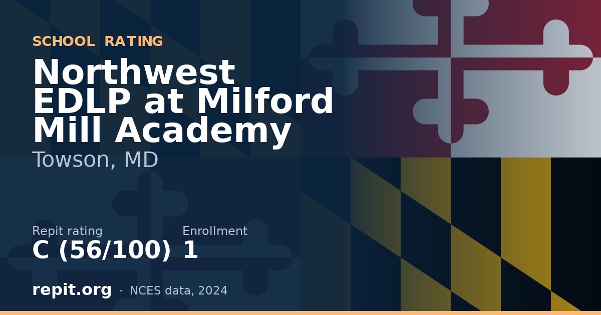 Northwest EDLP at Milford Mill Academy, Towson, MD — Repit school rating C (56/100)