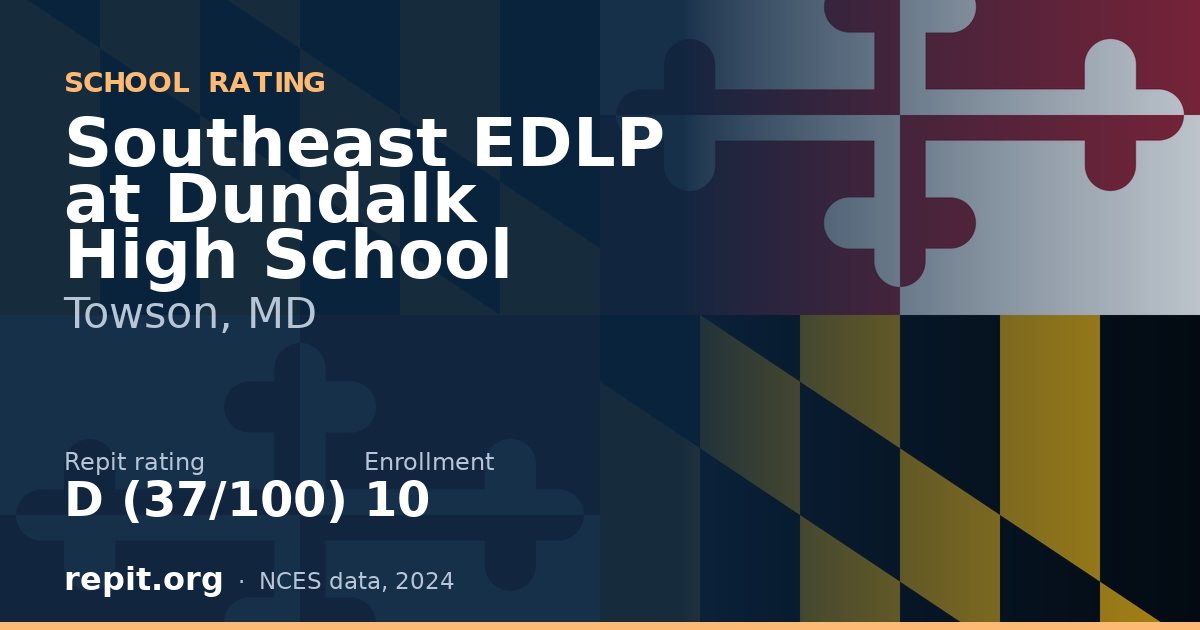 Southeast EDLP at Dundalk High School, Towson, MD — Repit school rating D (37/100)