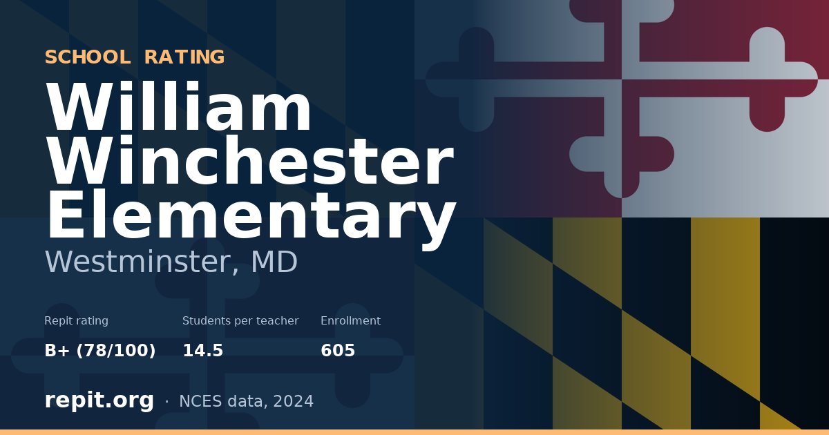 William Winchester Elementary, Westminster, MD — Repit school rating B+ (78/100)