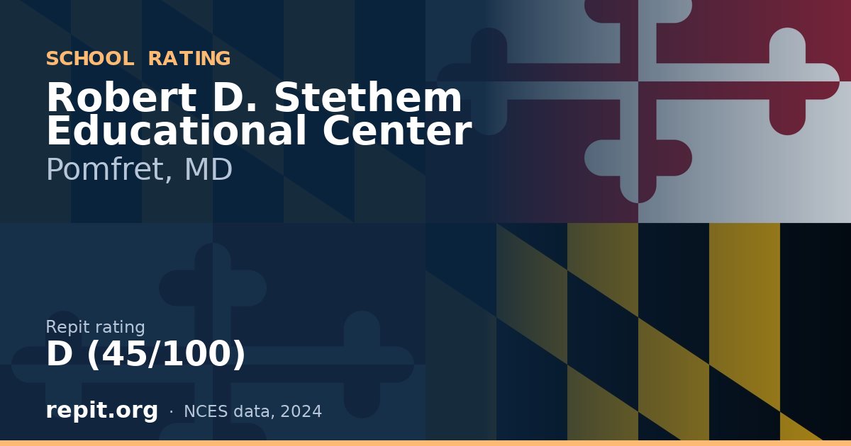 Robert D. Stethem Educational Center, Pomfret, MD — Repit school rating D (45/100)