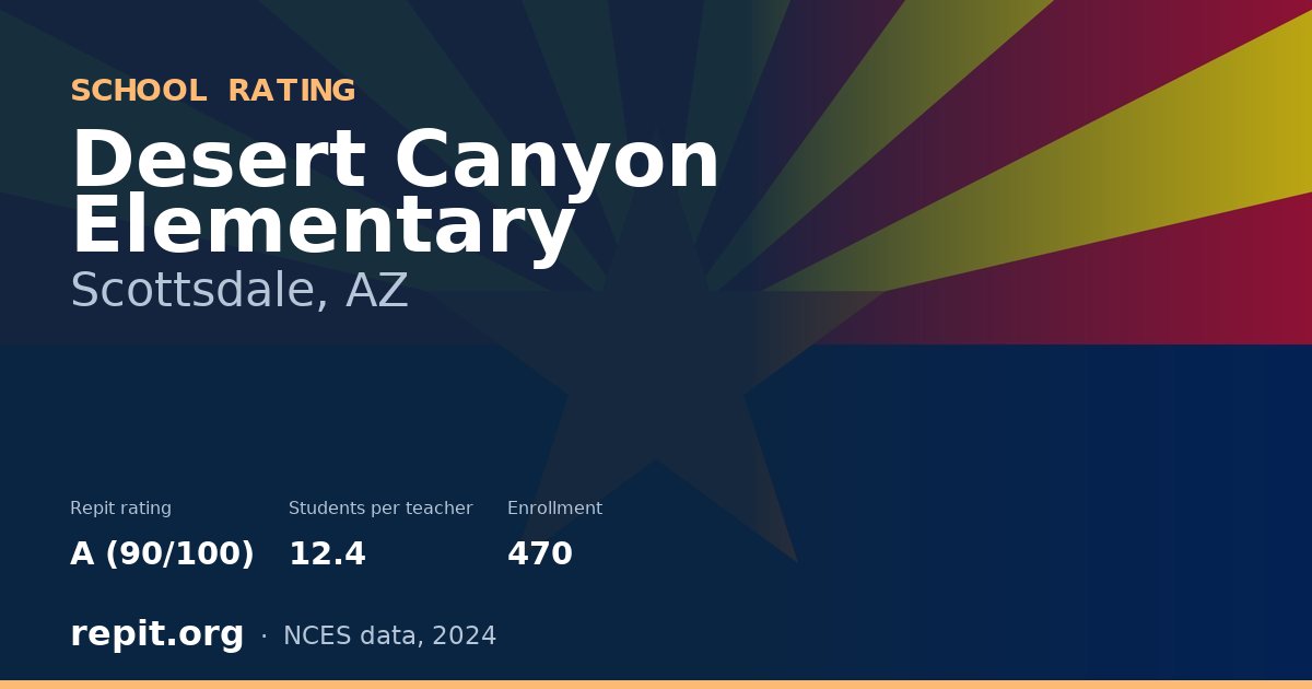Desert Canyon Elementary, Scottsdale, AZ — Repit school rating A (90/100)