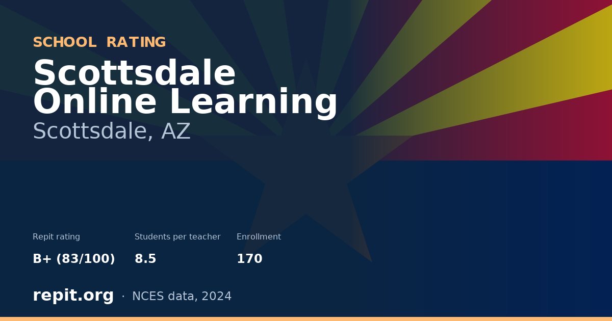 Scottsdale Online Learning, Scottsdale, AZ — Repit school rating B+ (83/100)