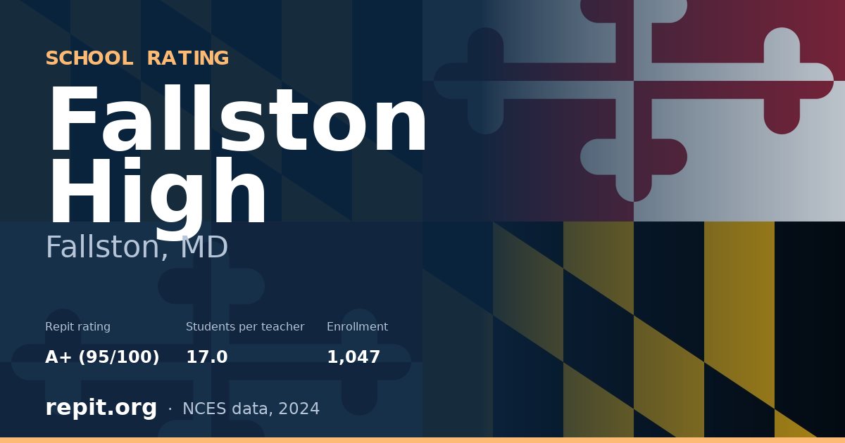 Fallston High, Fallston, MD — Repit school rating A+ (95/100)
