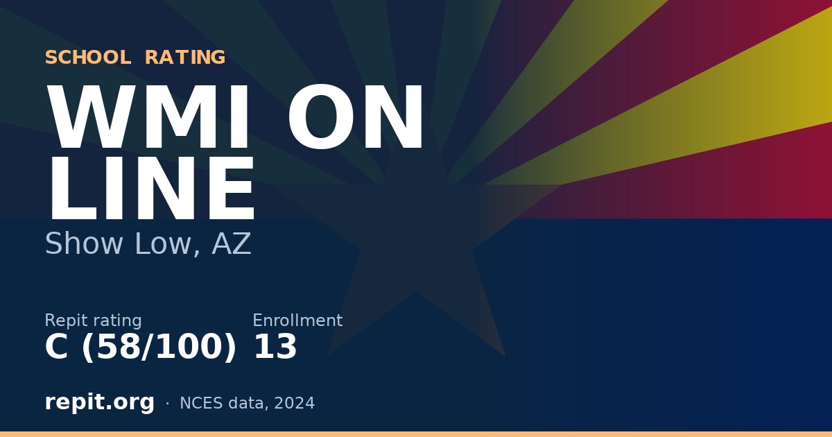 WMI ON LINE, Show Low, AZ — Repit school rating C (58/100)