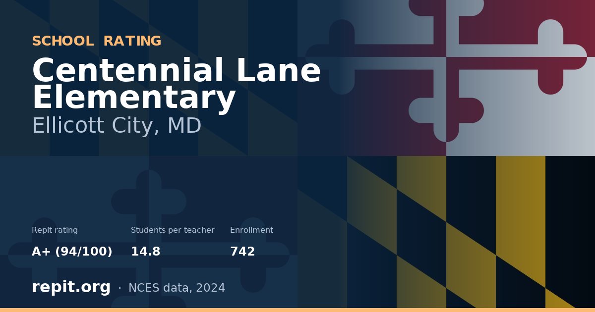Centennial Lane Elementary, Ellicott City, MD — Repit school rating A+ (94/100)