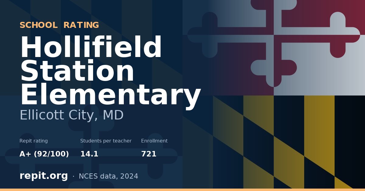Hollifield Station Elementary, Ellicott City, MD — Repit school rating A+ (92/100)