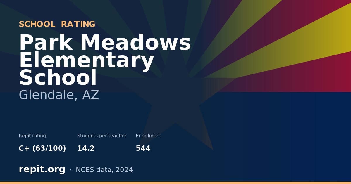 Park Meadows Elementary School, Glendale, AZ — Repit school rating C+ (63/100)