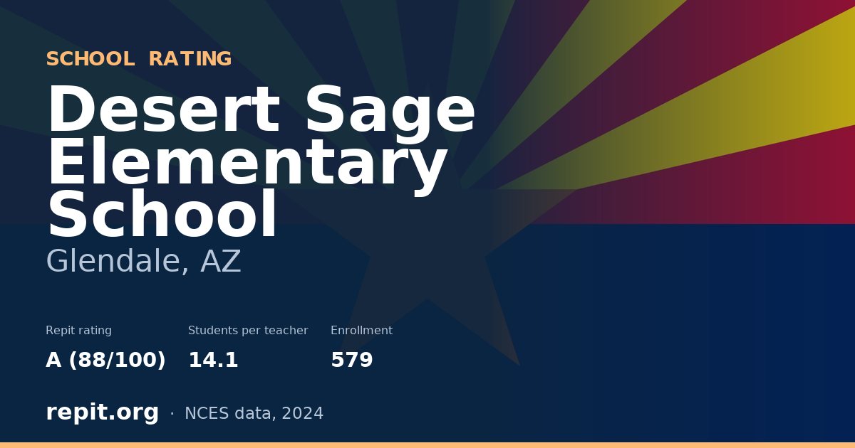 Desert Sage Elementary School, Glendale, AZ — Repit school rating A (88/100)