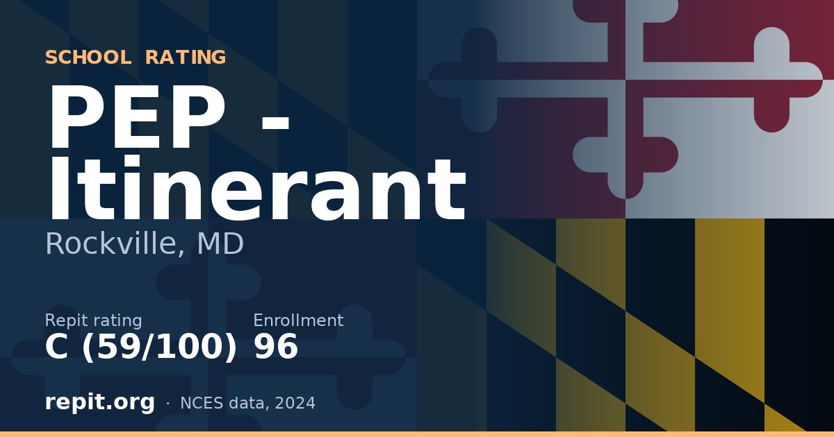 PEP - Itinerant, Rockville, MD — Repit school rating C (59/100)