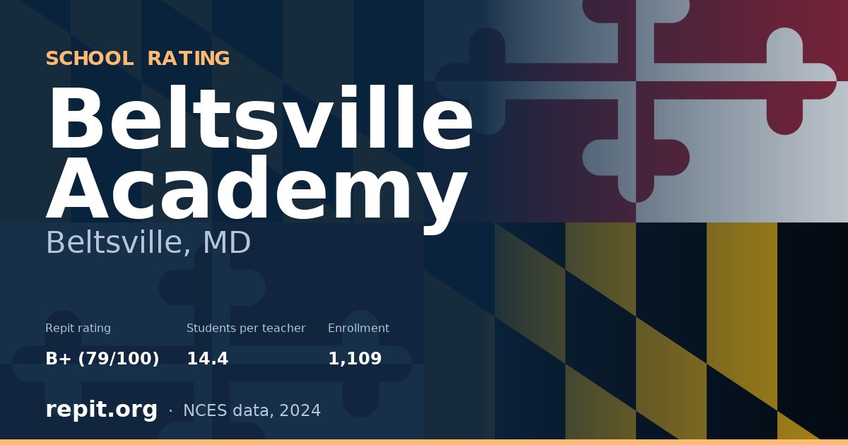 Beltsville Academy, Beltsville, MD — Repit school rating B+ (79/100)