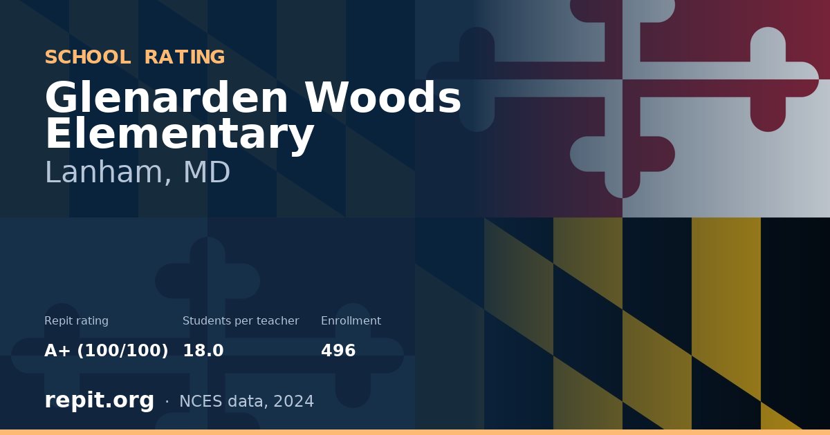 Glenarden Woods Elementary, Lanham, MD — Repit school rating A+ (100/100)