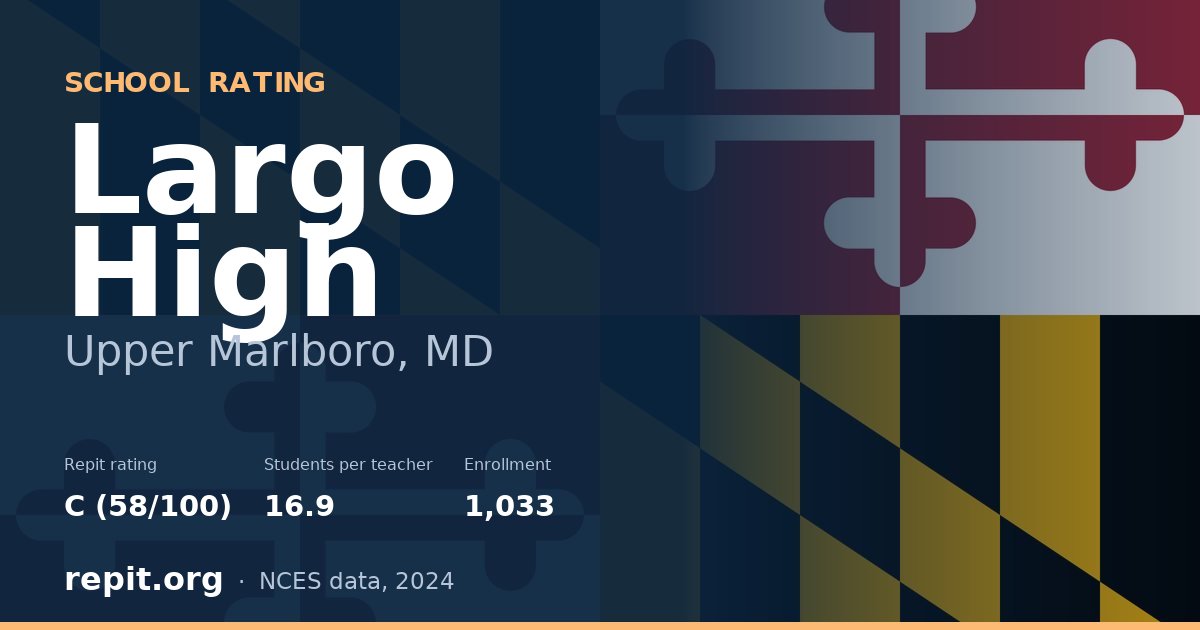 Largo High, Upper Marlboro, MD — Repit school rating C (58/100)
