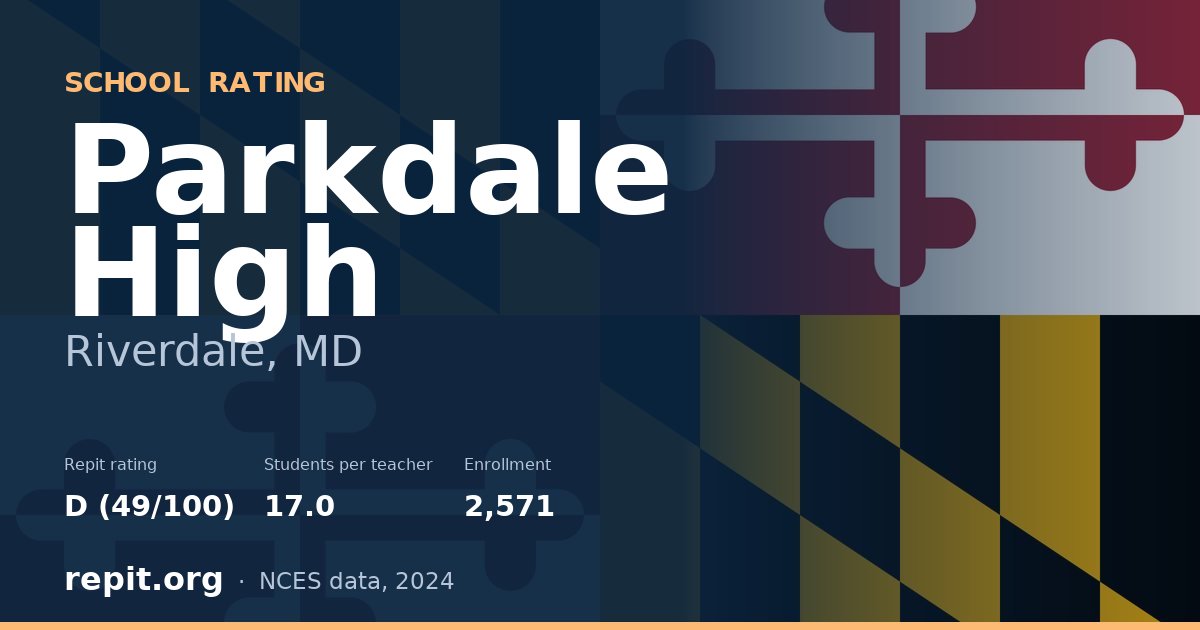 Parkdale High, Riverdale, MD — Repit school rating D (49/100)