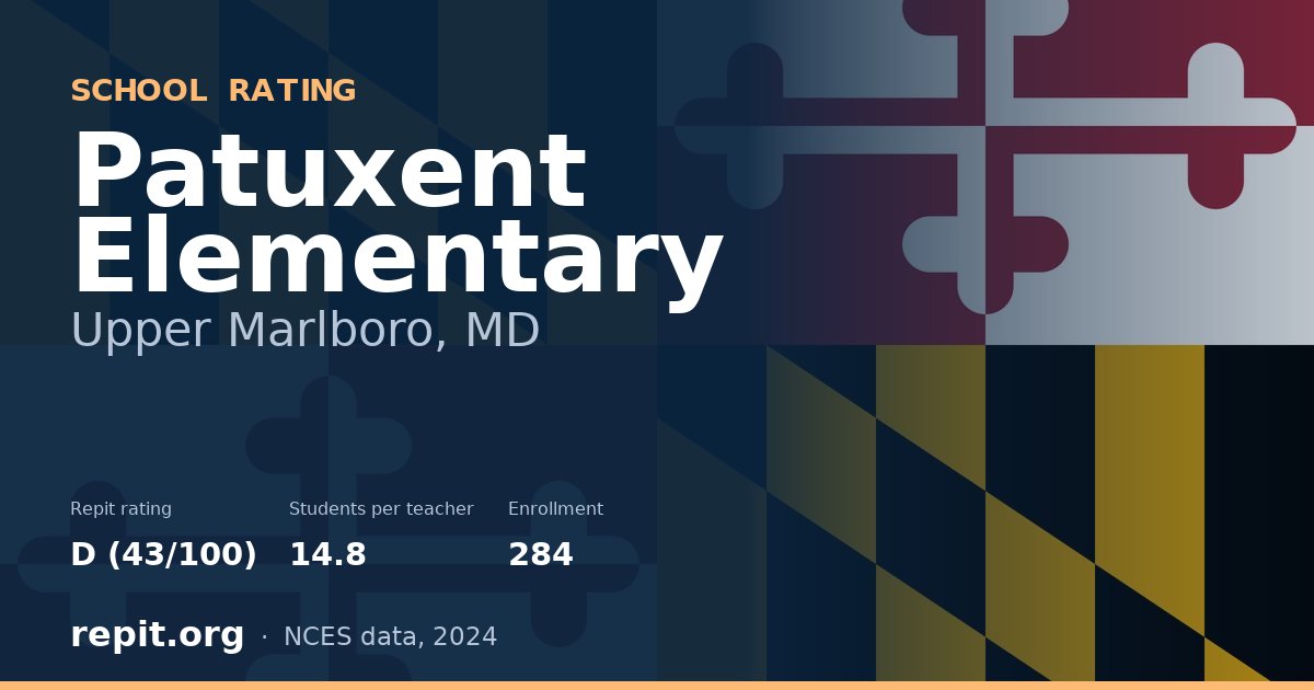 Patuxent Elementary, Upper Marlboro, MD — Repit school rating D (43/100)