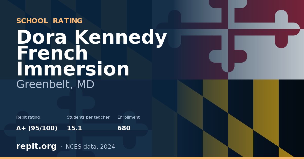 Dora Kennedy French Immersion, Greenbelt, MD — Repit school rating A+ (95/100)