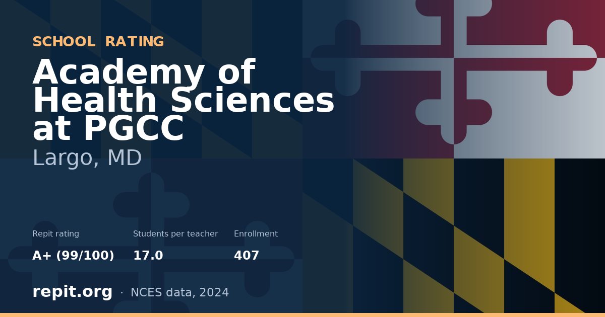 Academy of Health Sciences at PGCC, Largo, MD — Repit school rating A+ (99/100)