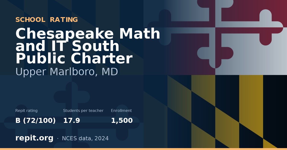 Chesapeake Math and IT South Public Charter, Upper Marlboro, MD — Repit school rating B (72/100)