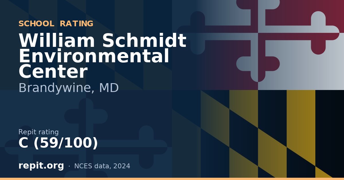 William Schmidt Environmental Center, Brandywine, MD — Repit school rating C (59/100)