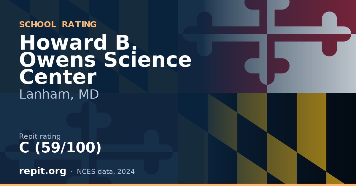 Howard B. Owens Science Center, Lanham, MD — Repit school rating C (59/100)