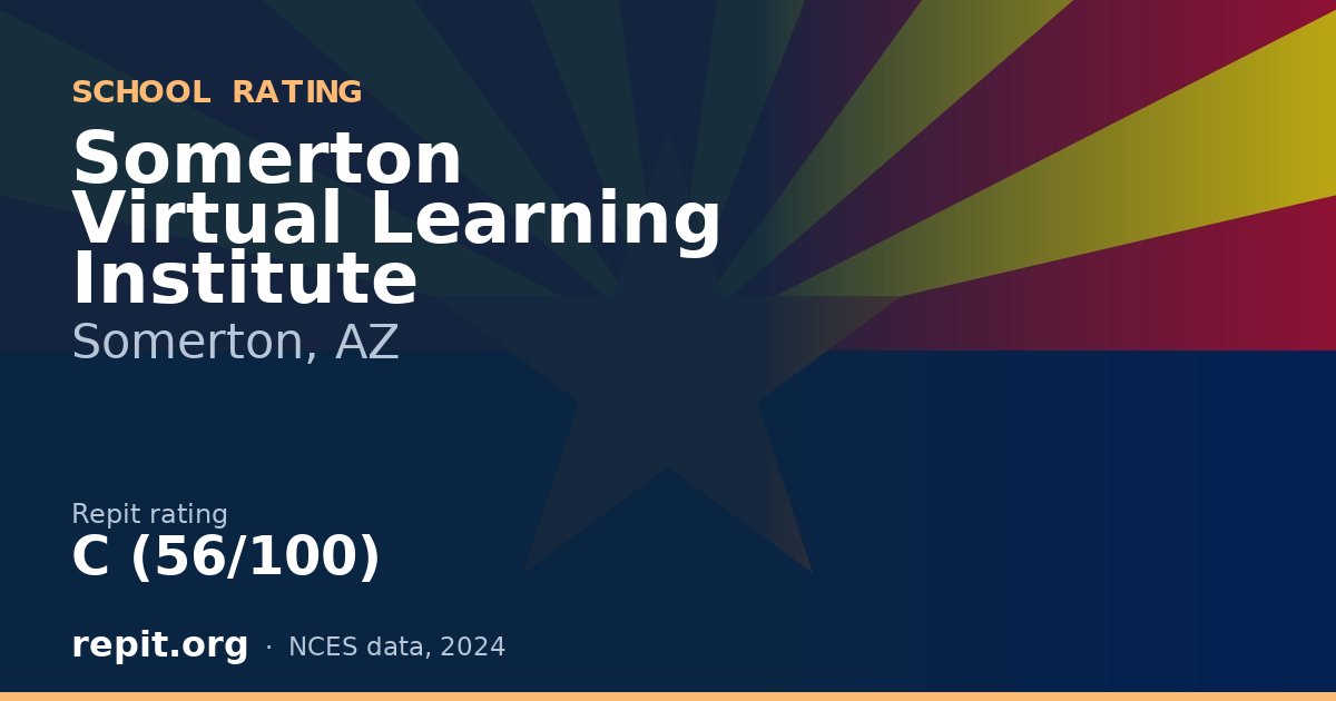 Somerton Virtual Learning Institute, Somerton, AZ — Repit school rating C (56/100)