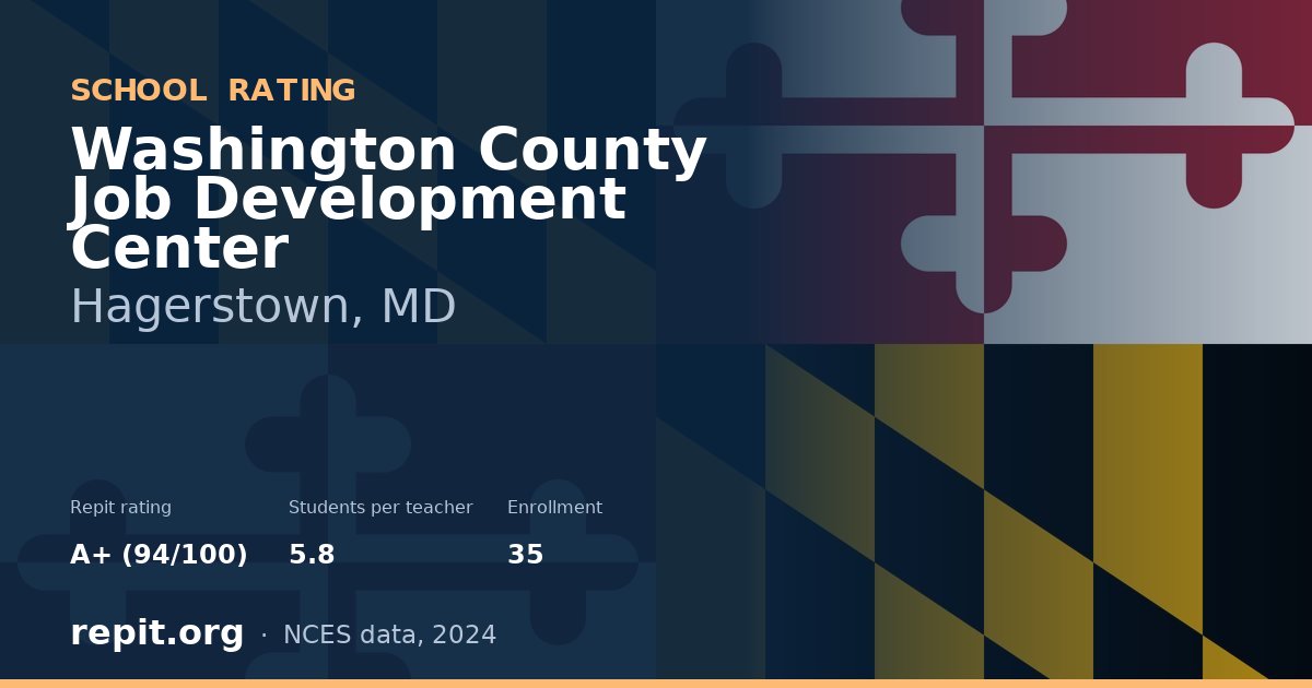 Washington County Job Development Center, Hagerstown, MD — Repit school rating A+ (94/100)