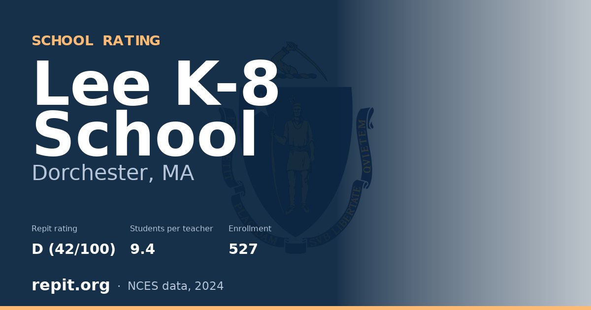 Lee K-8 School, Dorchester, MA — Repit school rating D (42/100)