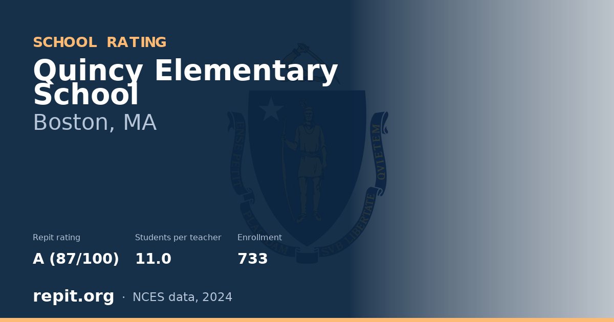 Quincy Elementary School, Boston, MA — Repit school rating A (87/100)