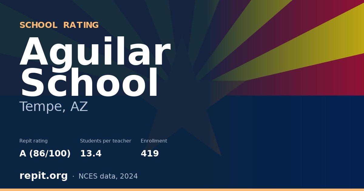 Aguilar School, Tempe, AZ — Repit school rating A (86/100)