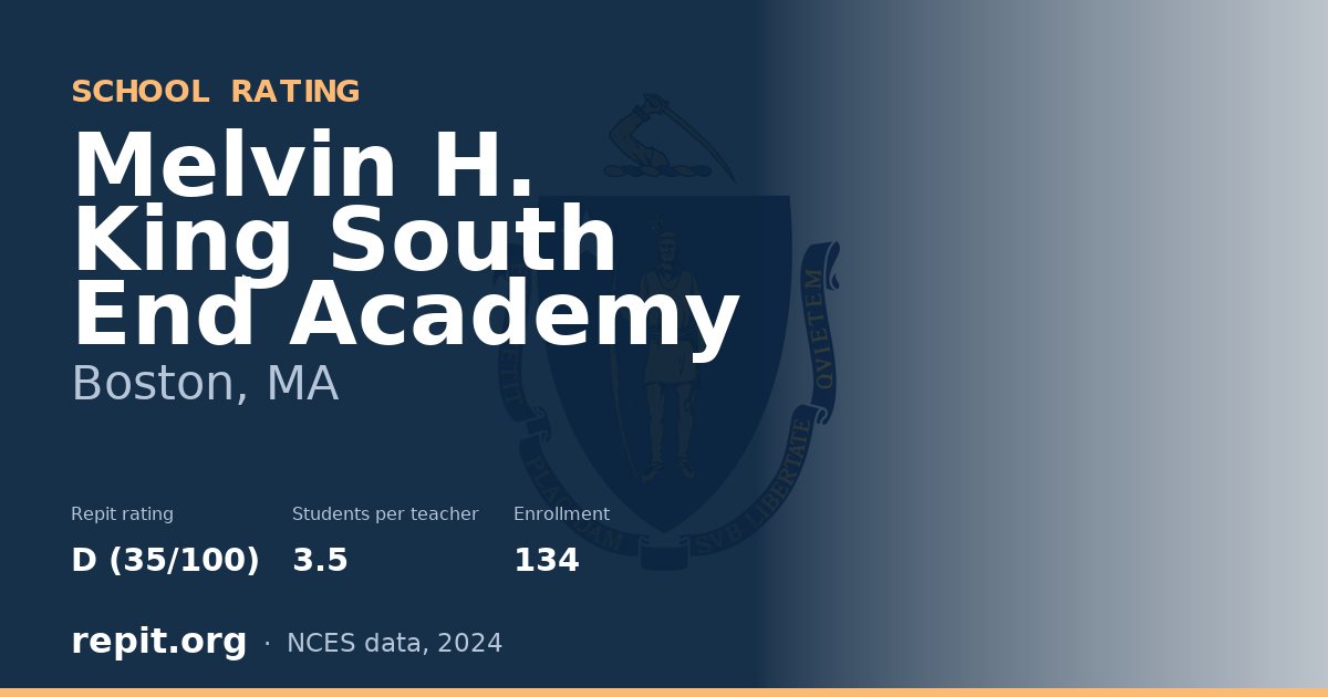 Melvin H. King South End Academy, Boston, MA — Repit school rating D (35/100)