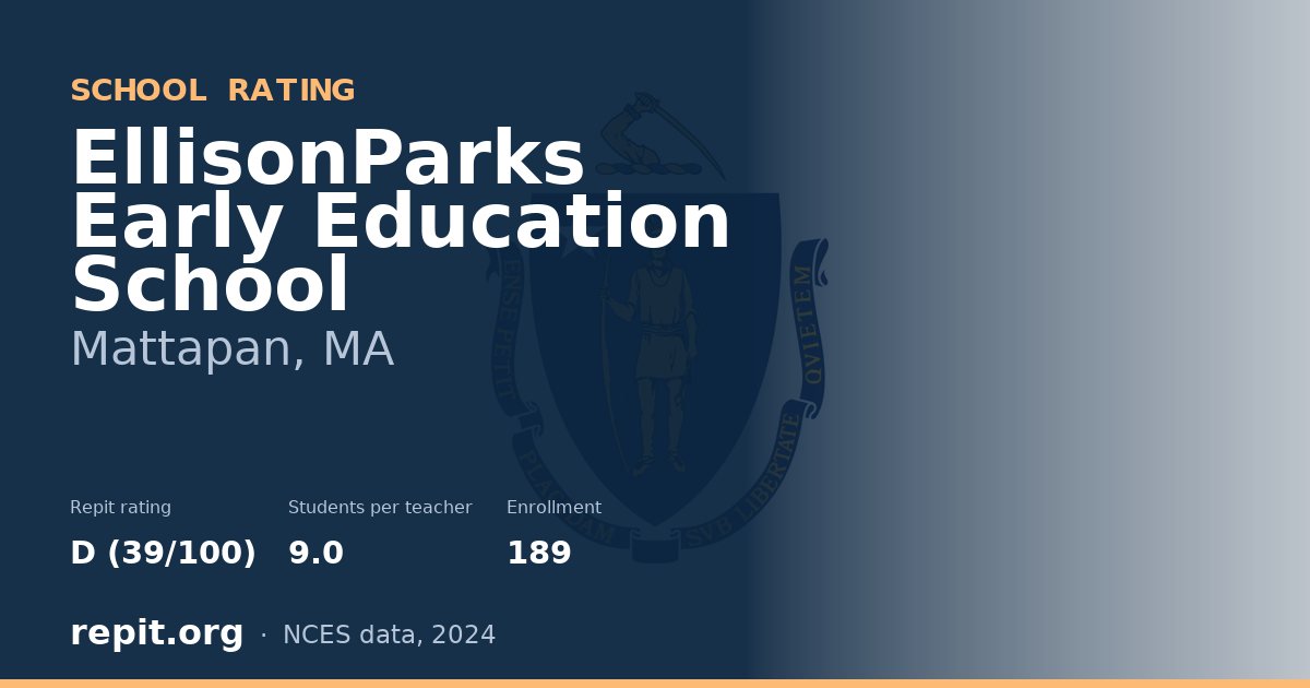 EllisonParks Early Education School, Mattapan, MA — Repit school rating D (39/100)