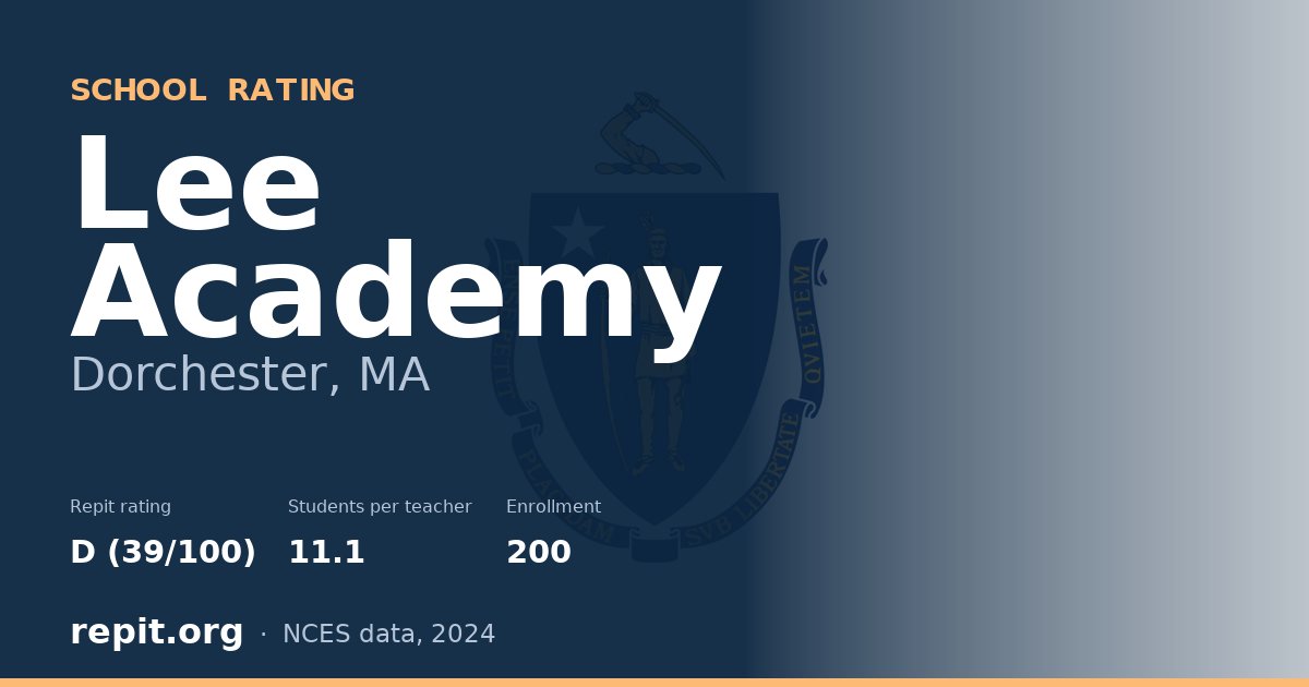 Lee Academy, Dorchester, MA — Repit school rating D (39/100)