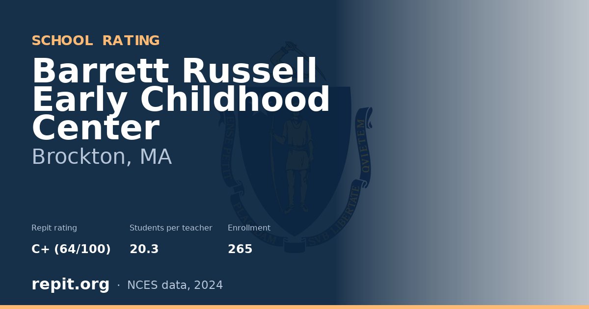 Barrett Russell Early Childhood Center, Brockton, MA — Repit school rating C+ (64/100)