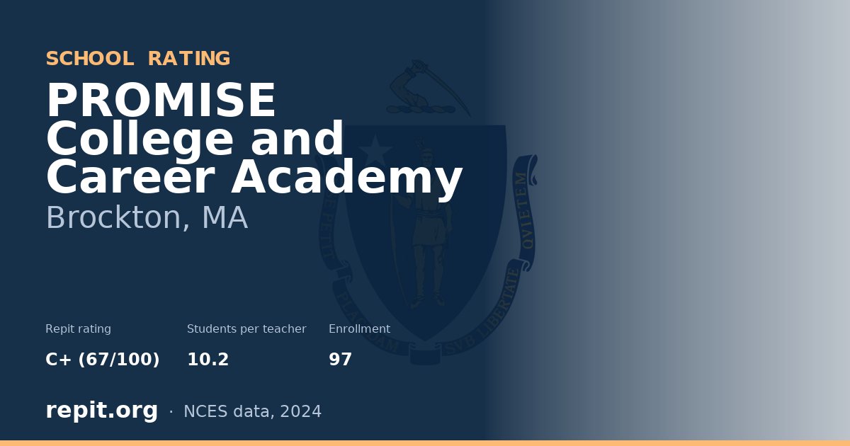 PROMISE College and Career Academy, Brockton, MA — Repit school rating C+ (67/100)