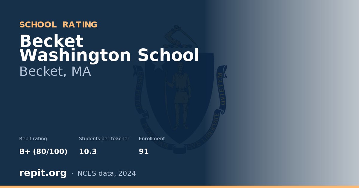 Becket Washington School, Becket, MA — Repit school rating B+ (80/100)