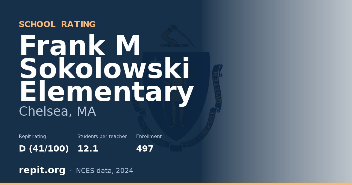 Frank M Sokolowski Elementary, Chelsea, MA — Repit school rating D (41/100)